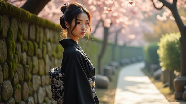 Un incontournable pour un look Japonais : la veste kimono noir
